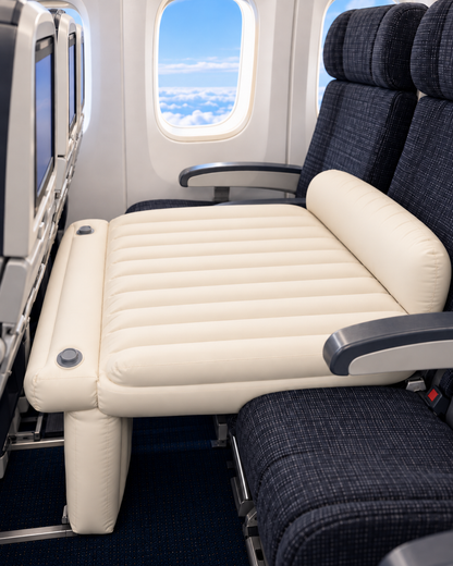 Kids Airplane Bed installed on a window seat